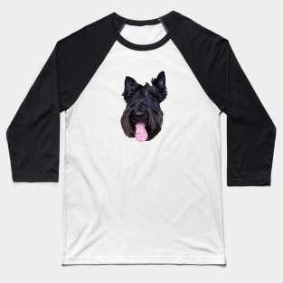 Scottish Terrier Cute Puppy Dog Head Baseball T-Shirt